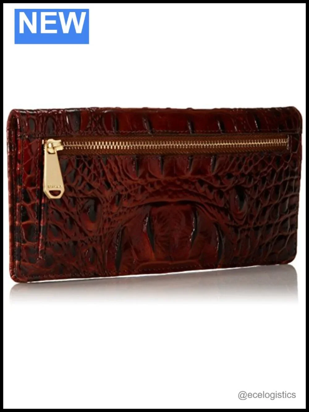 Genuine Leather Bi-Fold Wallet with 13 Card Slots and Zip Pocket